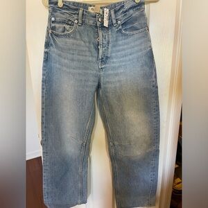 Madewell Darted Barrel-Leg Jean size 24 NWT